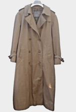 Vintage Ladies *aquascutum Aqua 5* Dark Beige Belted Long Raincoat Mac Sze 12-14