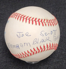 Rare JOE SCOTT Signed OAL Baseball NEGRO LEAGUE BIRMINGHAM BLACK BARONS-PSA