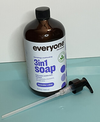 NEW Everyone for Every Body 3 in 1 Soap Lavender + Aloe 32 Ounce (946 ml) Clean