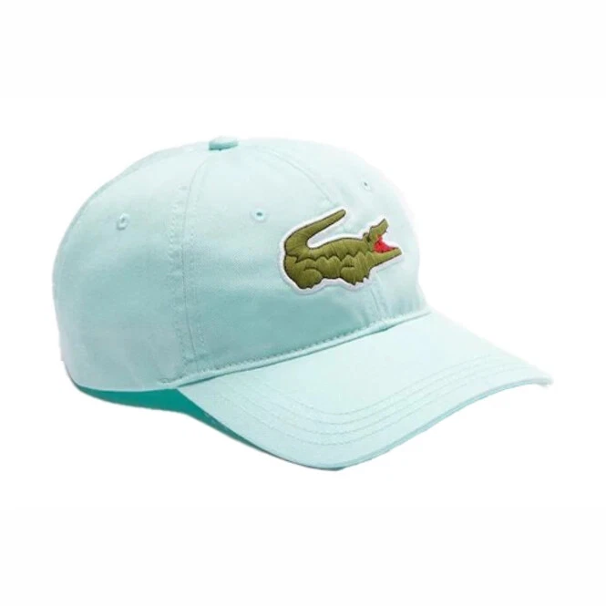 Lacoste Baseball Cap Turquoise Blue Oversized Croc Logo Hat Mens
Opens in a new window or tab