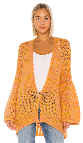 FREE PEOPLE Hometown Cardigan In Yellow 