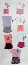 Adidas Baby/Toddler Girls Short Sets, T-Shirt or Sweatshirt, 2-3PC; Sizes 3M-4T