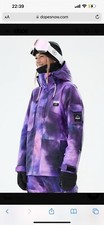 Dope Snow Jacket Adept W 2024, Purple, Size Small, New