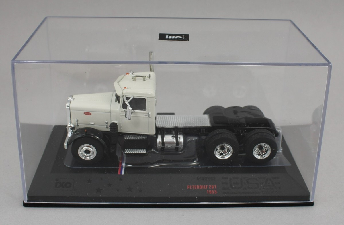 1:64 IXO Models *WHITE & BLACK* 1955 Peterbilt 281 Day Cab