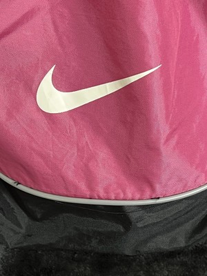 Nike Pink Black Draw String Backpack Bag W/White Swish | eBay display picture 3