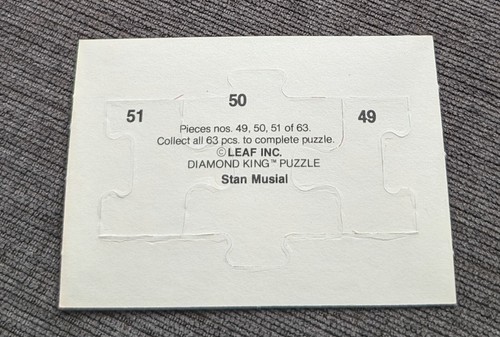 1988 Donruss Leaf Diamond Kings Puzzle Stan Musial Complete Your Set! #1-63 - Picture 52 of 60