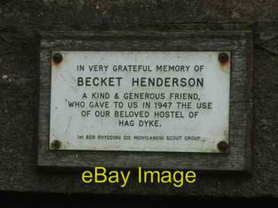 Photo 6x4 Plaque Above The Door Of Hag Dyke Hostel. Kettlewell The Hostel c2007