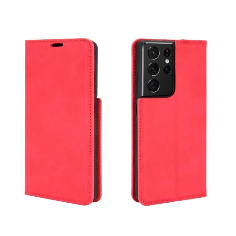 Business Magnetic Suction Leather Case with Holder & Card Slots & Wallet Samsung — 第 2/4 张图片