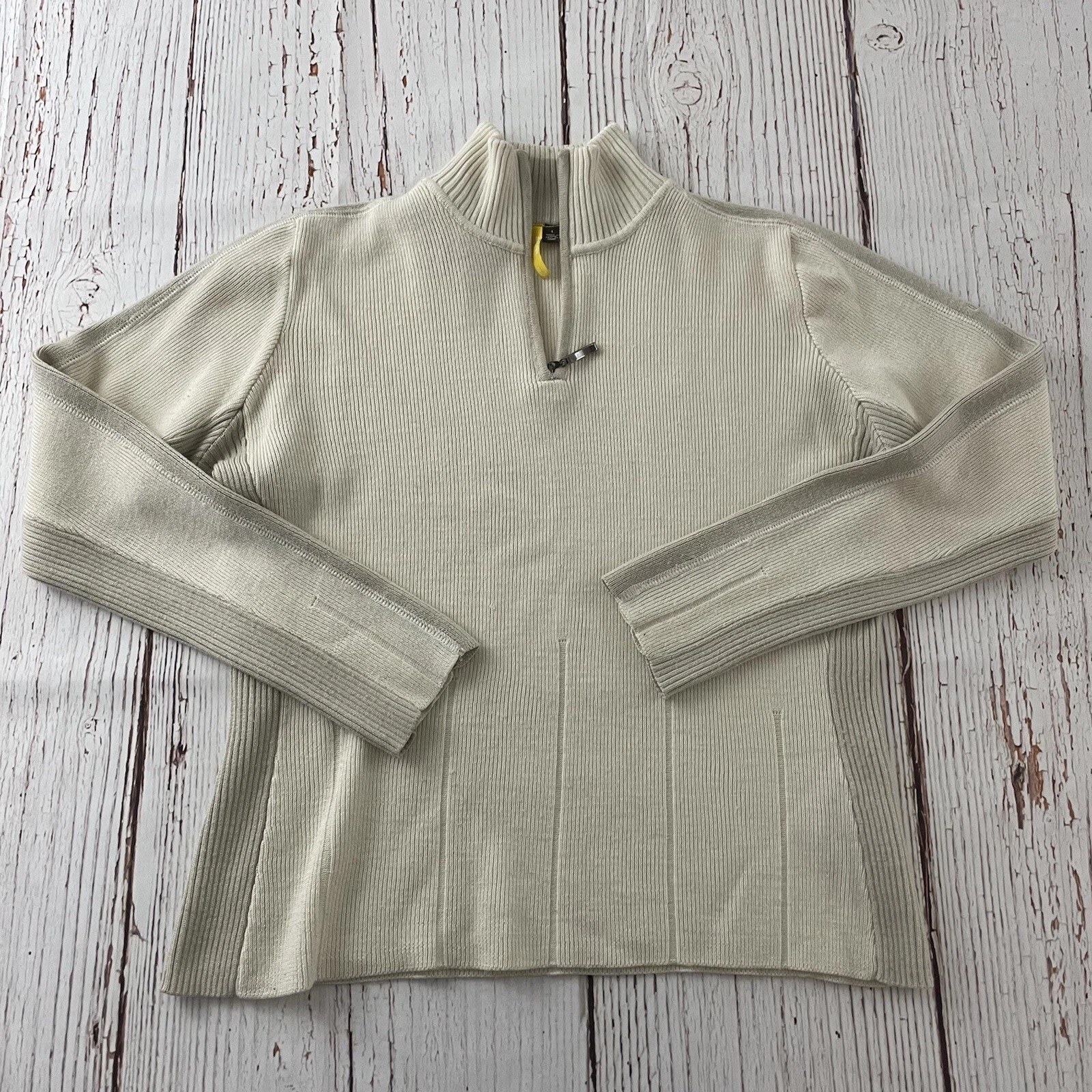 lole pullover 1/4 zip acrylic wool sweater