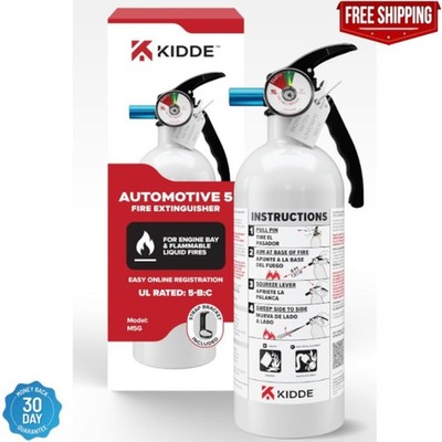 Compact Automotive Fire Extinguisher - 5-B:C Dry Chemical for Vehicles