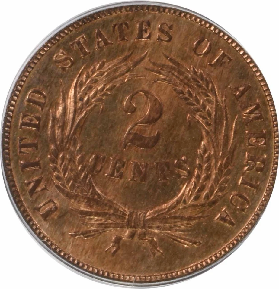 1865 Two Cent Piece MS64RD PCGS - Image 4 of 4