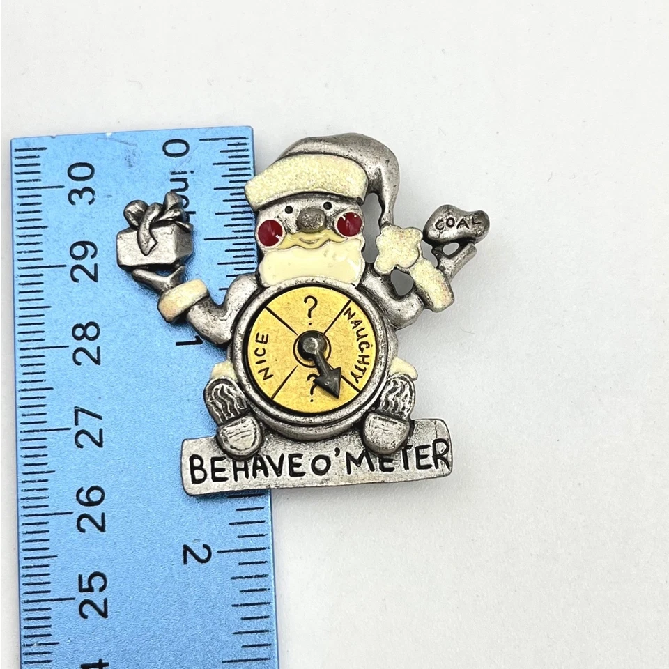 复古 1997 年圣诞老人 Behave O 米别针圣诞节假期顽皮很好 — 第 4/4 张图片