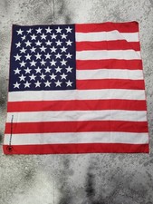 Vintage USA Flag Bandana Made In USA 21" 21"
