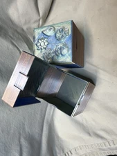 MTG Commander Deck Box w/ Hinged, 100 Double Sleeved Card, Gold & Blue 3d Print