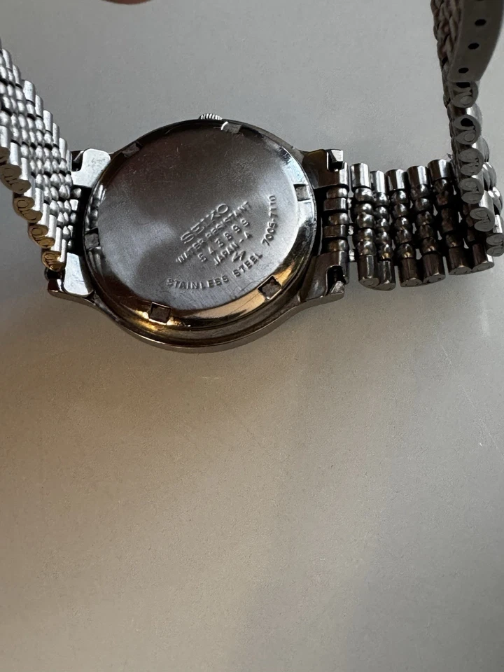 Reloj Seiko Vintage Años 70 Para Hombre Saddam Hussein Cuentas De Arroz Banda Automático Foto 4 de 4