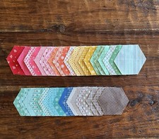 40 Pc Precut 1" Finished Hexagons 3/8 Seam Riley Blake "Prim" Lori Holt