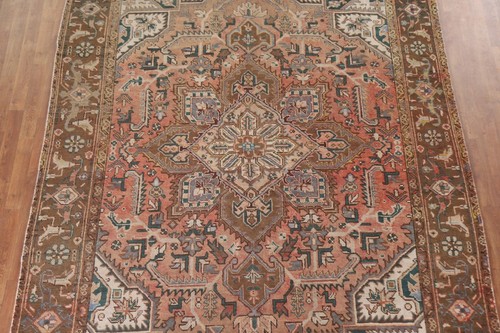 Handmade Wool Living Room Area Rug 8x12 Vintage Traditional Medallion Carpet - Picture 4 of 24
