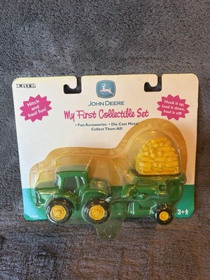 Ertl JOHN DEERE My First COLLECTIBLE Set Die Cast Johnny Tractor Trailer Set