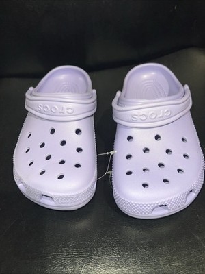 Girls Lavender Crocs Size J2