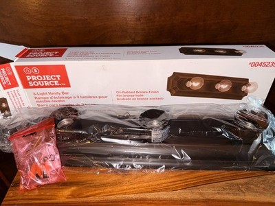 Project Source 3-Light Vanity Bar   Oil-Rubbed Bronze (Brand New)