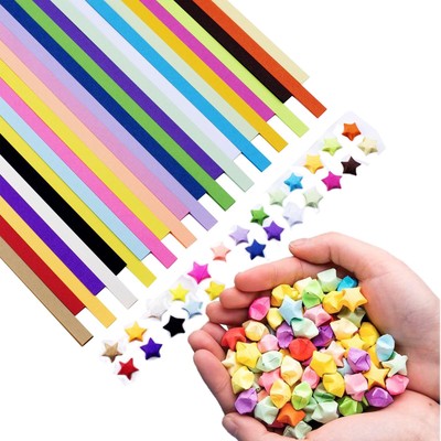Origami Paper Stars, Colorful Handcraft Origami Lucky Star Paper DIY Paper Ar...