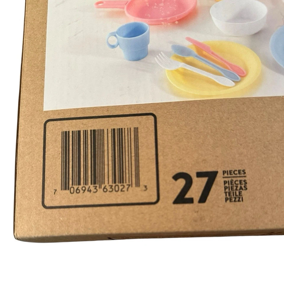 KidKraft 27-Piece Bright Pastel Cookware Set Plastic Dishes and Utensils NIB - Image 2 of 4