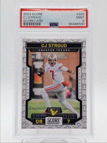 CJ STROUD 2023-24 SCORE SCORECARD ROOKIE FOOTBALL TEXANS RC PSA 9 Q4320