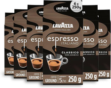 , Espresso Italiano Classico, Ground Coffee, 6 Packs of 250g, Ideal for Moka Pot 24.73 per kilo