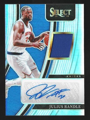 2021-22 Panini Select Julius Randle Silver Prizm Jersey Auto 031/149 Knicks