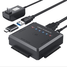 ULXUUUN Hard Drive Reader Ultra Recovery Converter, SATA IDE to USB 3.0 Black