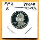 Gem 1997-S Proof Cameo Silver Washington Quarter - Free Shipping