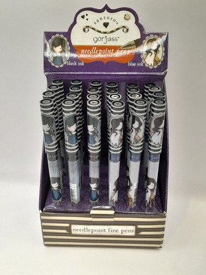 24er Set Santoro Gorjuss Nadelspitze Gelstifte - 372GJ01 SCHWARZ 372GJ02 BLAU 