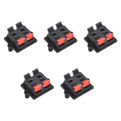 2 Row 4 Way Spring Push Release Connector Terminals Strip Block WP4-03 5Pcs