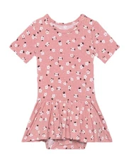 Posh Peanut Pink Twirl Skirt Bodysuit Dress Baby Size 0-3Months