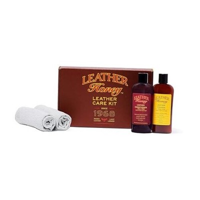  Complete Leather Care Kit: Cleaner, Conditioner, 2 Cloths. Non-Toxic Leather 