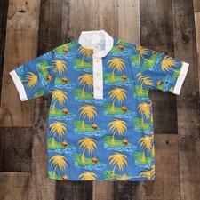 Vintage 70s 80s Sears Boys Hawaiian Shirt Size 12