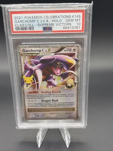 Garchomp C LV.X 145/147 Celebrations: Classic Collection Holo psa 10 gem