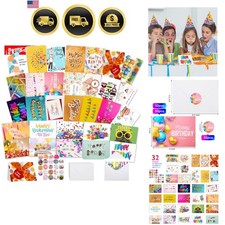32 PCS Happy Birthday Cards Bulk with Envelopes, 4x6 Assorted Birthday Cards