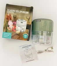 Electric Mini USB Rechargeable Vegetable Food Chopper Processor