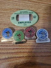Vintage National Western Stock Show Pins From 1964 - 1967