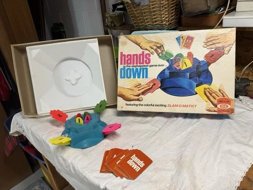 VTG 1964 Hands Down Board Game Ideal Toy Company Slam-O-Matic Complete Box CIB