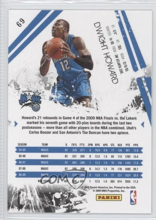 2009-10 Panini Rookies & Stars Longevity Dwight Howard #69 HOF - Image 2 of 2