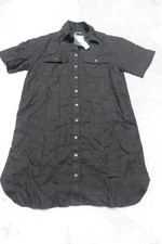 J.Crew Women's XS Black 100% Linen Utility Shirt Dress NWT