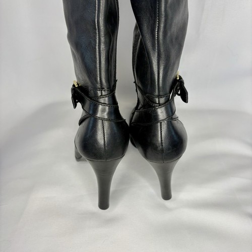Lauren Ralph Lauren Women’s Black Leather Knee High 3.5” Stiletto Boots Size 8.0 - Picture 7 of 11