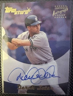 2000 Topps Stars Derek Jeter Certified Autograph New York Yankees MLB Card