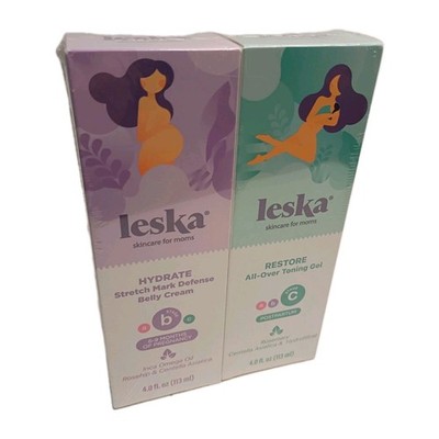 Leska Maternity Stage B & C Set HYDRATE Belly Cream RESTORE All Over Toning Gel