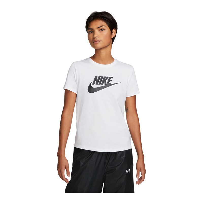 ★ Nike★ Sportswear Essential LBR T-shirt W White Black FD WOMENS NIKE SPORTSWEAR ESSENTIALS LOGO T SHIRT_WHITE/BLACK