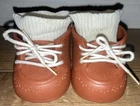 Vintage GATA Brown Doll Shoes Fits Cabbage Patch Kid Dolls 3”x2”.