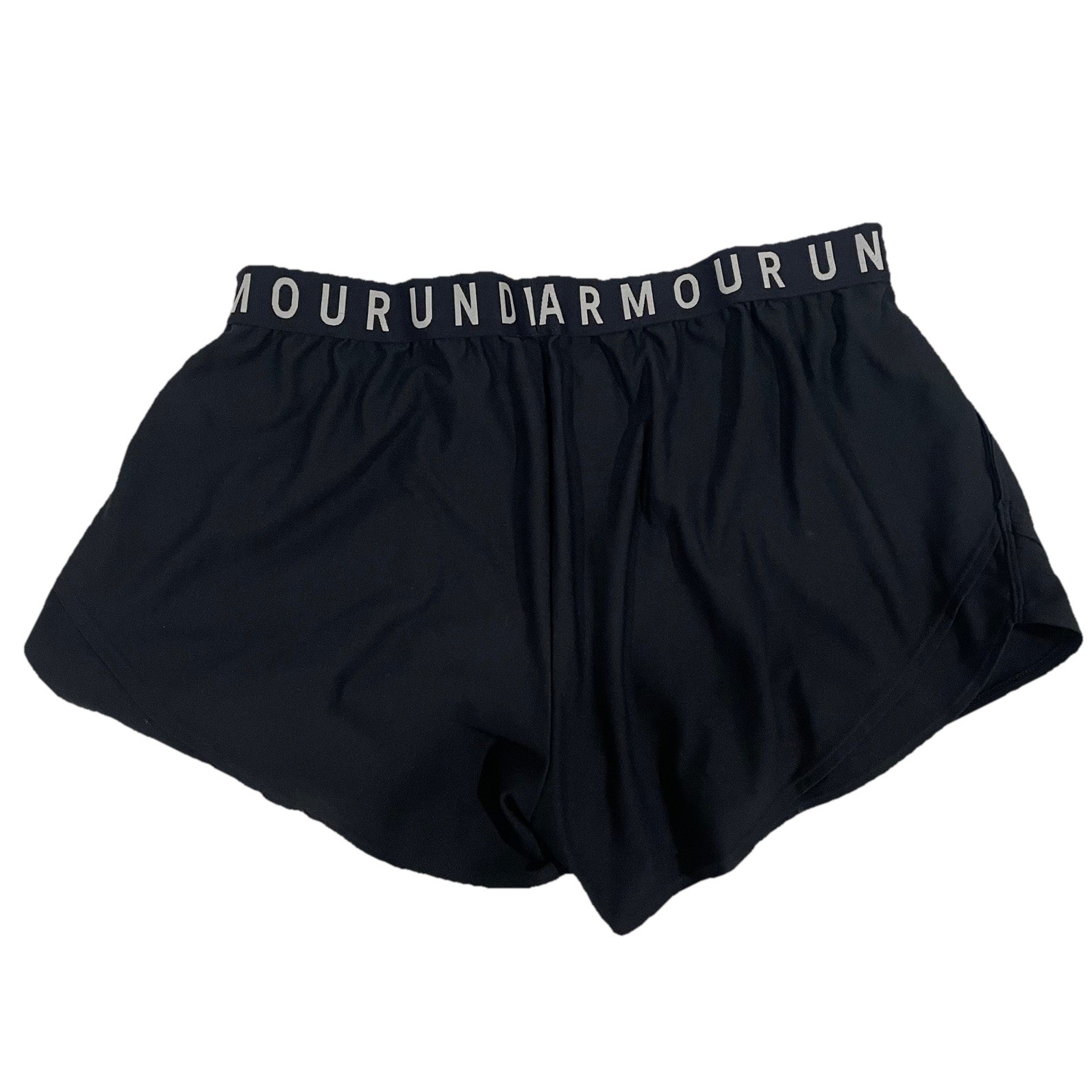 Under Armour HeatGear Women’s Running Shorts Size XL Black w/ Pockets – Light thumbnail 2