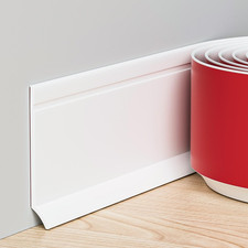Peel and Stick Vinyl Baseboard Trim, 6" x 40ft Self-Adhesive Molding